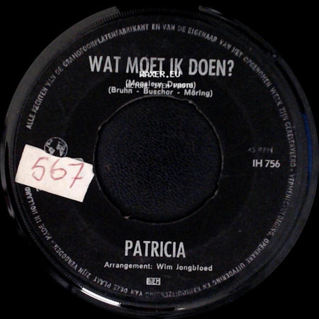 Patricia - Love In / Wat Moet Ik Doen? side B