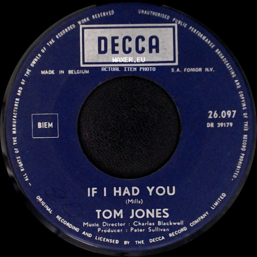 Tom Jones - If I Had You / Green, Green Grass Of Home side A