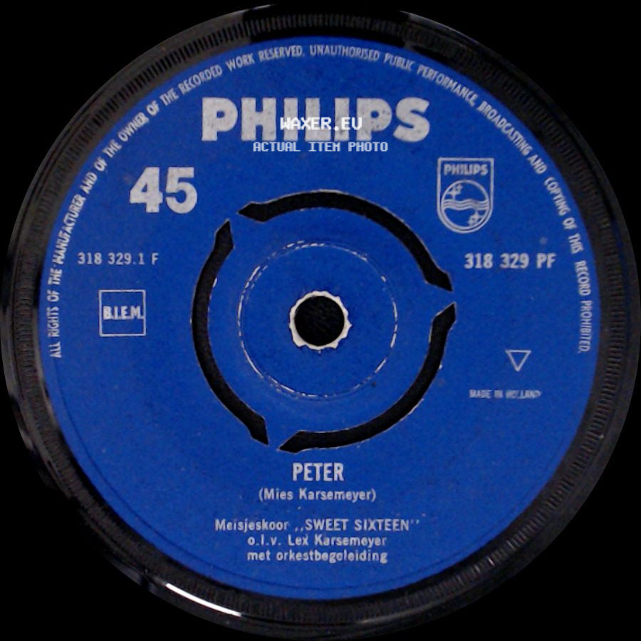 Meisjeskoor "Sweet Sixteen" O.L.V. Lex Karsemeyer / Meisjeskoor "Sweet Sixteen" - Eenzaam / Peter side B