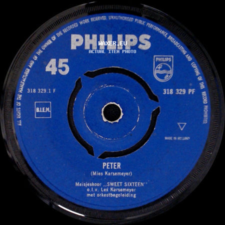 Meisjeskoor "Sweet Sixteen" O.L.V. Lex Karsemeyer / Meisjeskoor "Sweet Sixteen" - Eenzaam / Peter side B