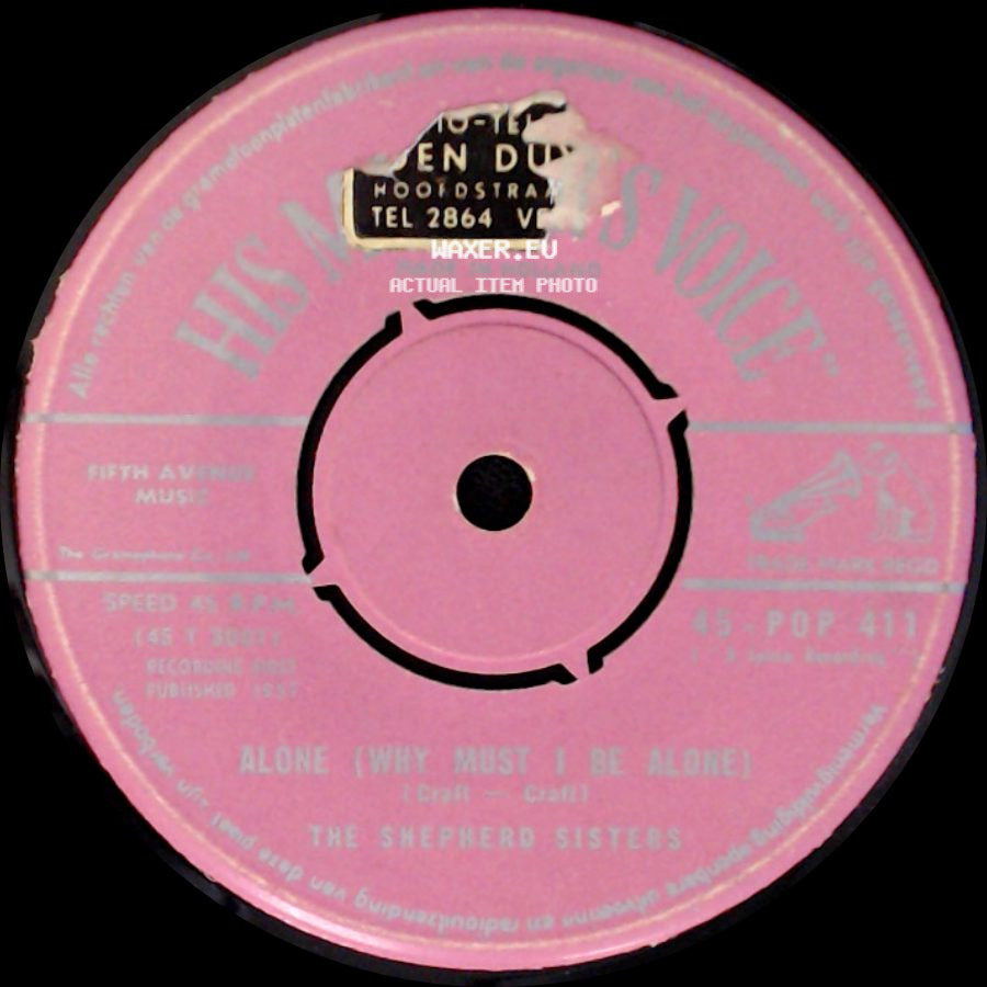 The Shepherd Sisters - Alone (Why Must I Be Alone) / Congratulations To Someone side A