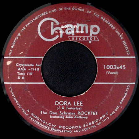 The Don Schrader Rocktet Featuring John Anthony - Zei Gezunt / Dora Lee side B