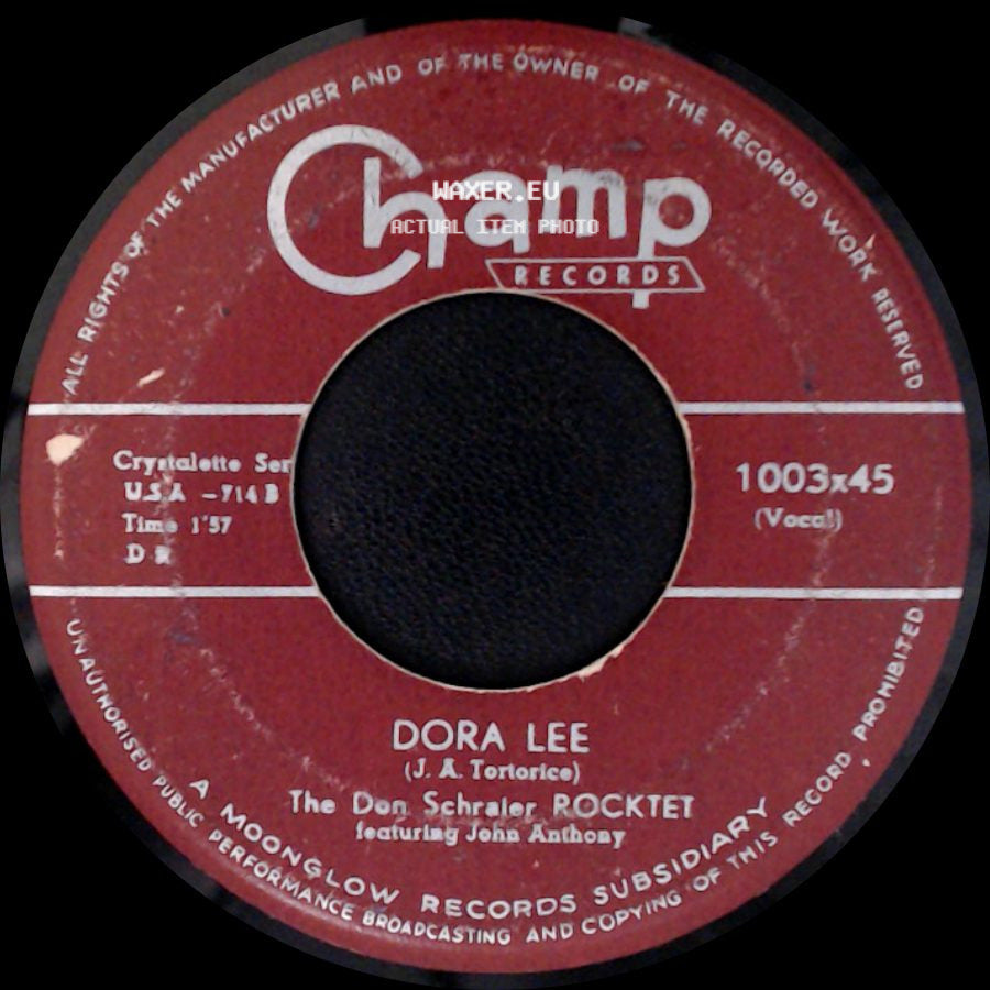 The Don Schrader Rocktet Featuring John Anthony - Zei Gezunt / Dora Lee side B