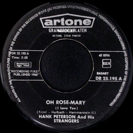 Hank Peterson And His Strangers - Oh Rose-Mary (I Love You) / Indian Love Call side A