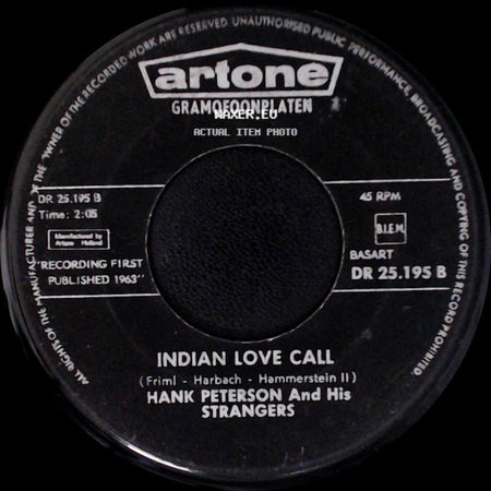 Hank Peterson And His Strangers - Oh Rose-Mary (I Love You) / Indian Love Call side B