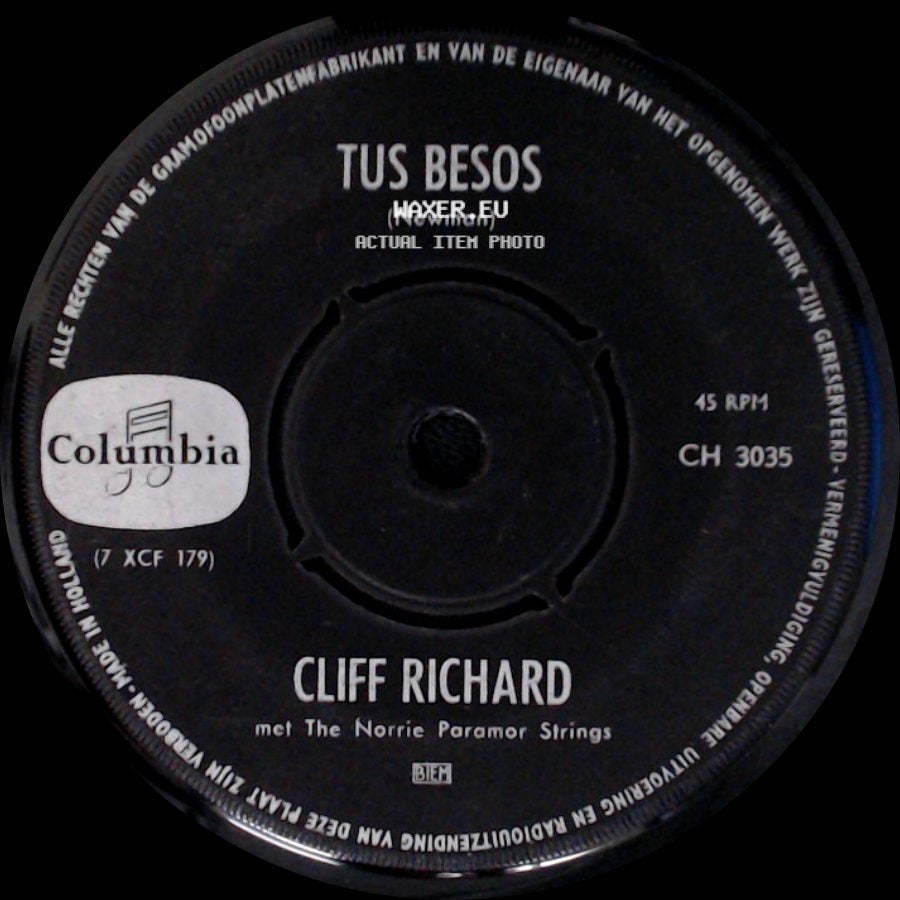 Cliff Richard - Tus Besos / Maria No Mas side A