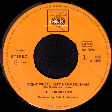 The Tremeloes - Right Wheel, Left Hammer, Sham / Take It Easy side A