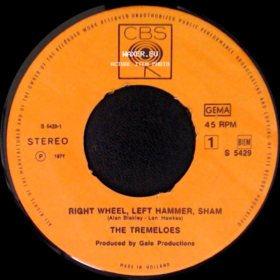 The Tremeloes - Right Wheel, Left Hammer, Sham / Take It Easy side A
