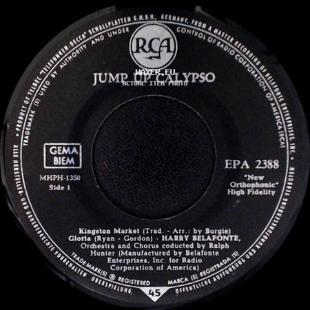 Harry Belafonte - Kingston Market / Gloria / Sweetheart From Venezuela / These Are The Times side A