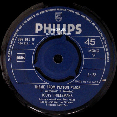 Toots Thielemans - Midnight Cowboy / Theme From Peyton Place side B