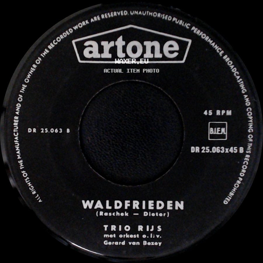 Trio Rijs - 's Träumli / Waldfrieden side B