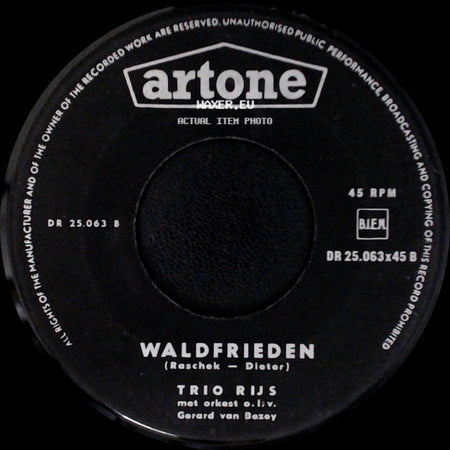 Trio Rijs - 's Träumli / Waldfrieden side B