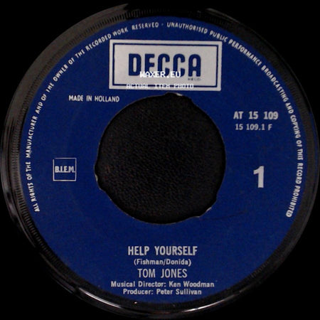 Tom Jones - Day By Day / Help Yourself side B