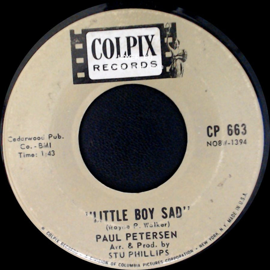 Paul Petersen - My Dad / Little Boy Sad side B