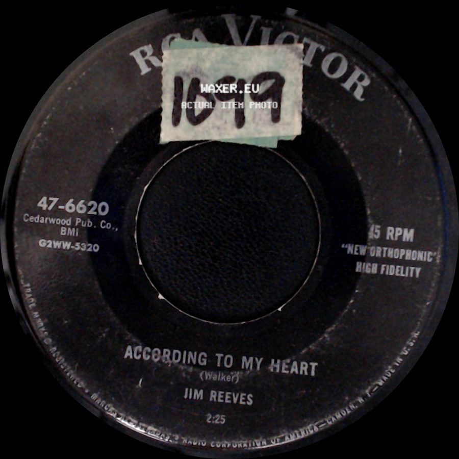 Jim Reeves And Carol Johnson / Jim Reeves - The Mother Of A Honky Tonk Girl / According To My Heart side B