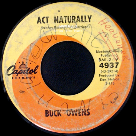 Buck Owens - Act Naturally / Over And Over Again side A