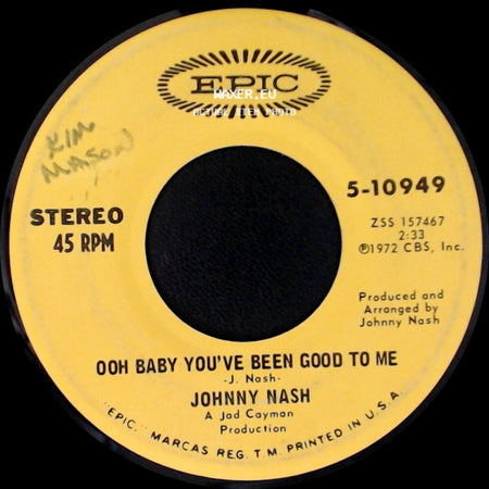 Johnny Nash - Ooh Baby You've Been Good To Me / Stir It Up side A