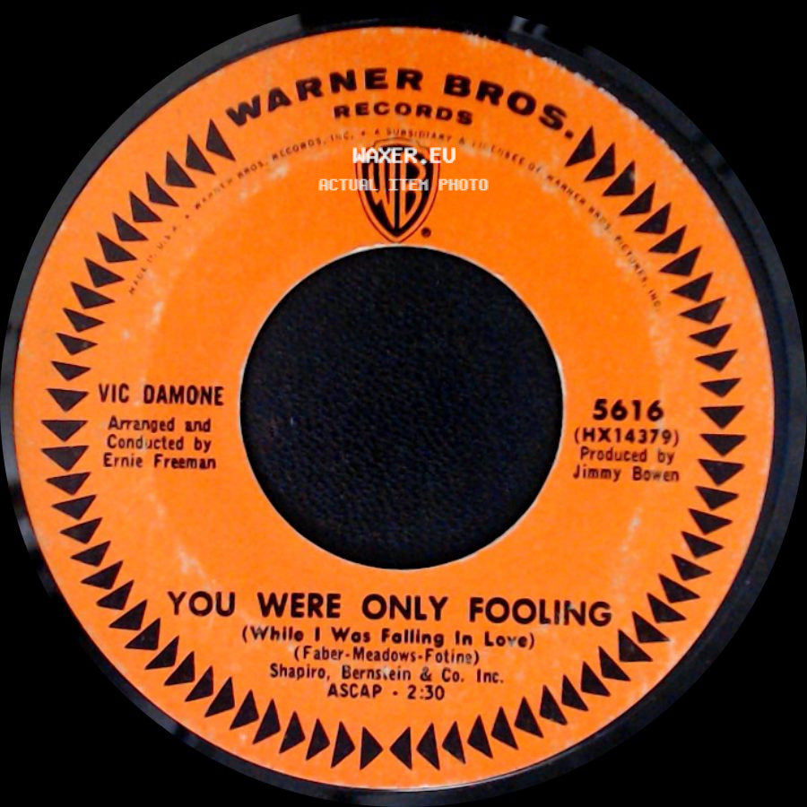 Vic Damone - Please Help Me, I'm Falling (In Love With You) / You Were Only Fooling (While I Was Falling In Love) side B