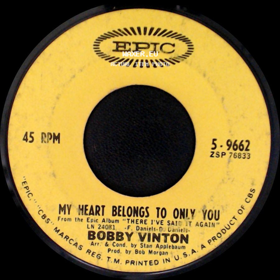Bobby Vinton - My Heart Belongs To Only You / Warm And Tender side A
