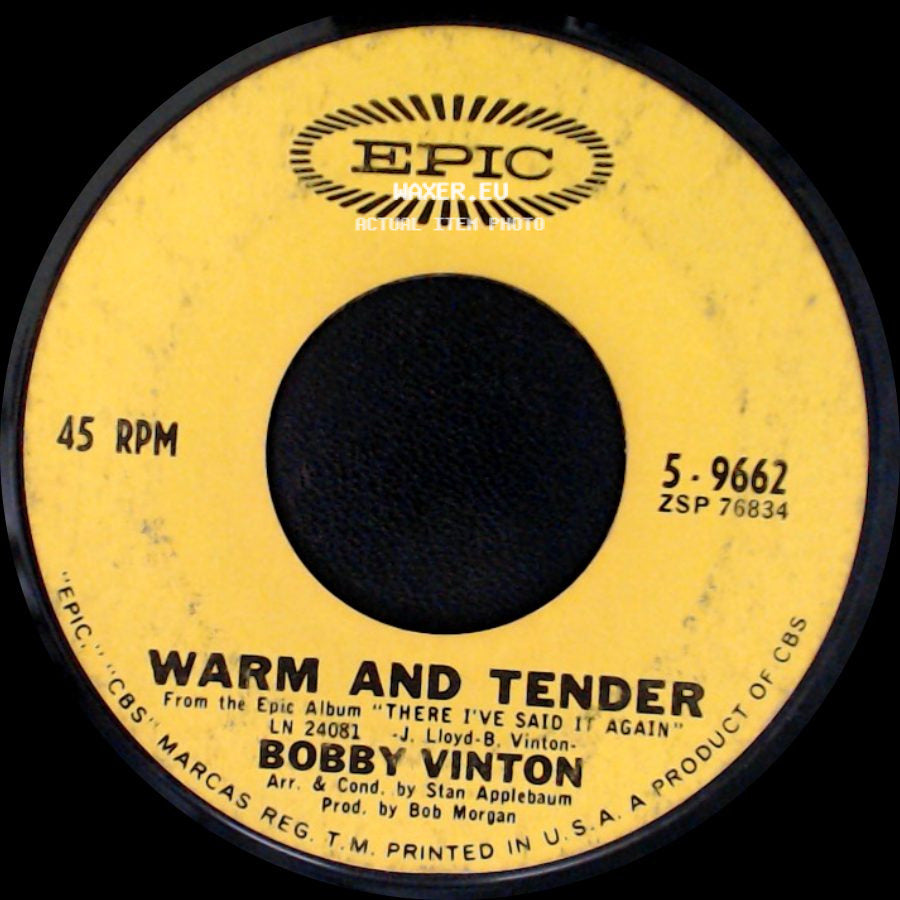 Bobby Vinton - My Heart Belongs To Only You / Warm And Tender side B