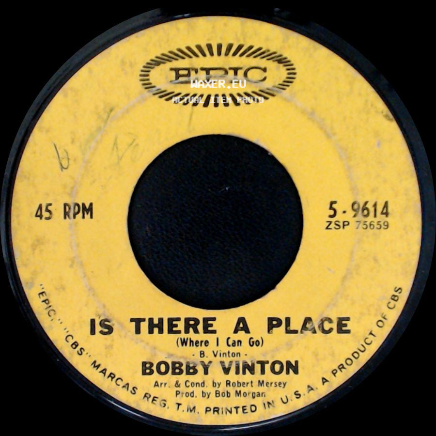 Bobby Vinton - Is There A Place (Where I Can Go) / Blue Velvet side A