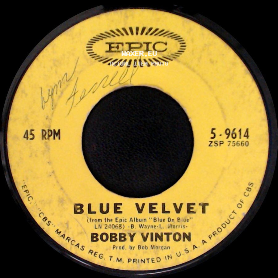 Bobby Vinton - Is There A Place (Where I Can Go) / Blue Velvet side B