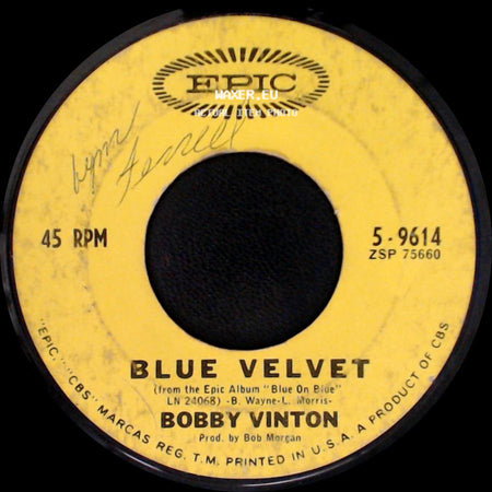 Bobby Vinton - Is There A Place (Where I Can Go) / Blue Velvet side B