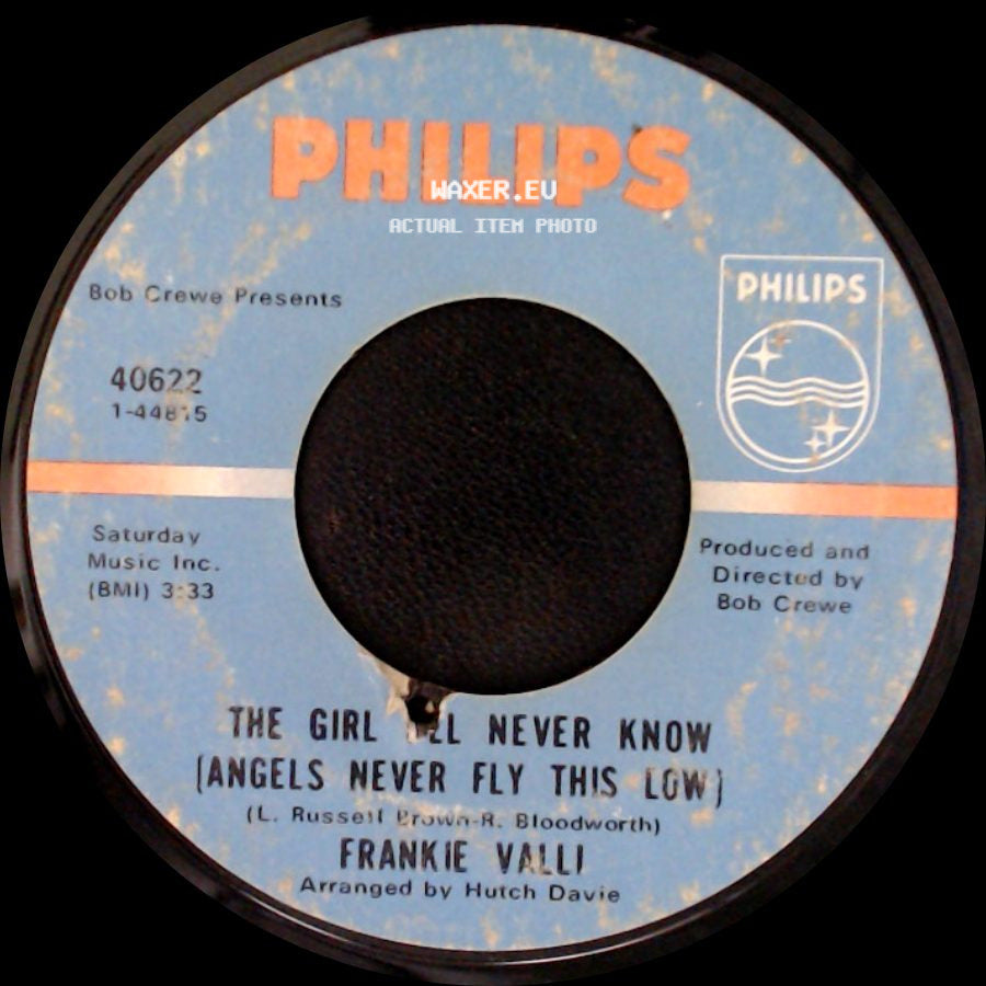 Frankie Valli - A Face Without A Name / The Girl I'll Never Know (Angels Never Fly This Low) side B