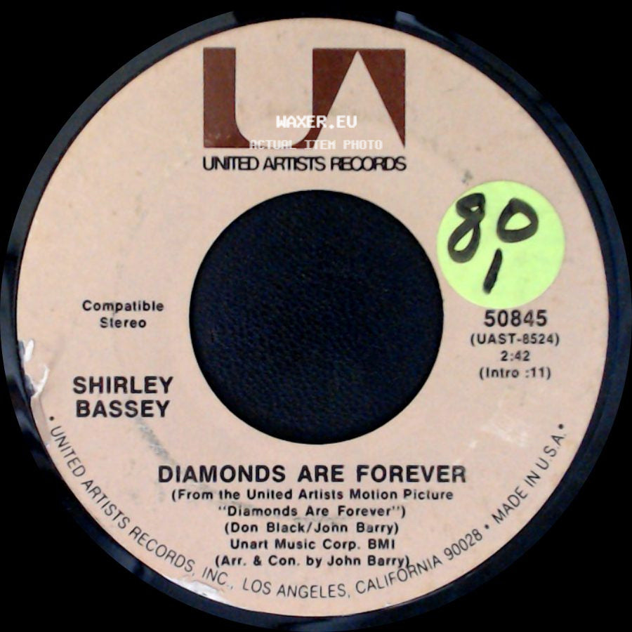 Shirley Bassey - Diamonds Are Forever / For The Love Of Him side A