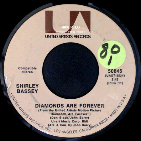 Shirley Bassey - Diamonds Are Forever / For The Love Of Him side A