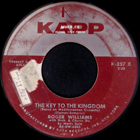 Roger Williams And The Happy Harts / Roger Williams - Dearer Than Dear / The Key To The Kingdom side B