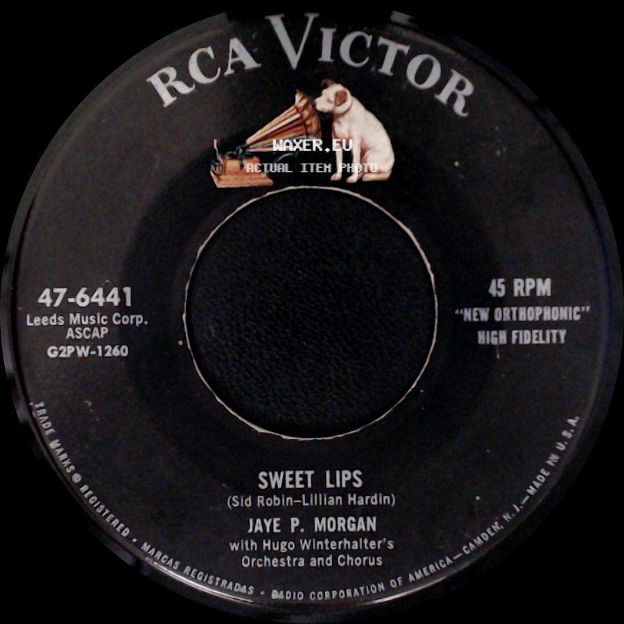 Jaye P. Morgan With Hugo Winterhalter's Orchestra And Chorus - Get Up! Get Up! (You Sleepyhead) / Sweet Lips side B