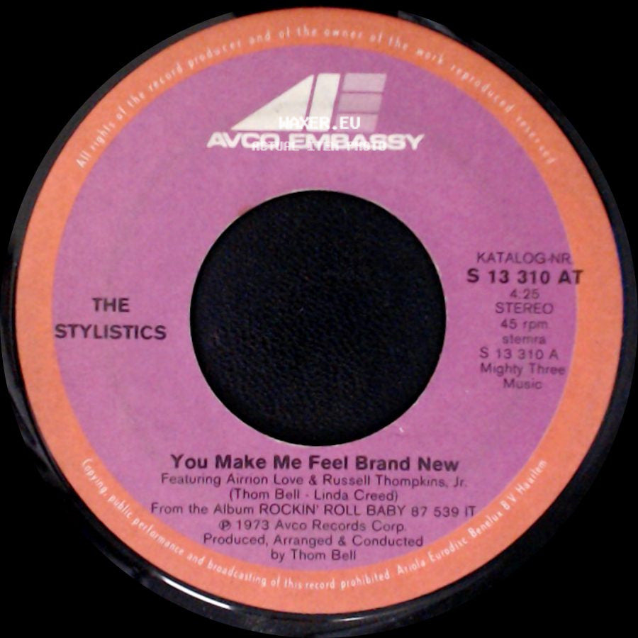 The Stylistics - You Make Me Feel Brand New / Only For The Children side A