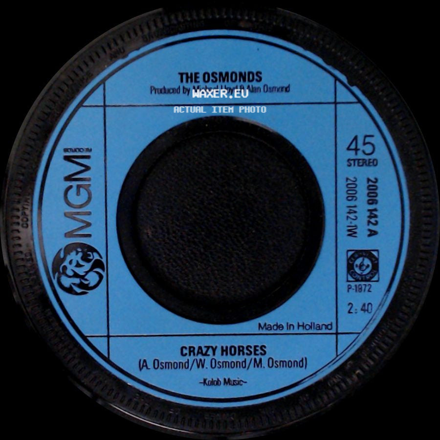 The Osmonds - That's My Girl / Crazy Horses side B