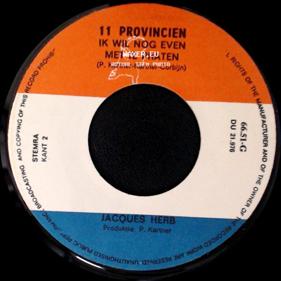 11 Provincien / Jacques Herb - Ik Wil Nog Even Met Je Praten / 11 Provincien Manuela side A