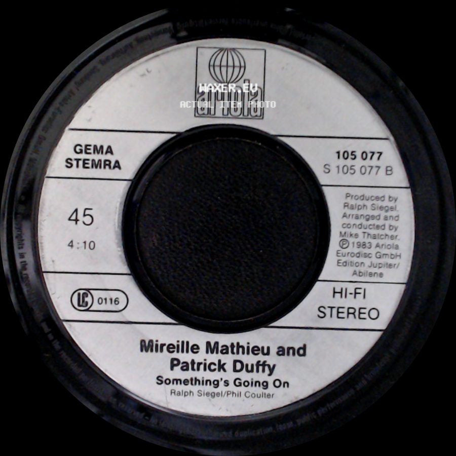 Mireille Mathieu And Patrick Duffy - Something's Going On / Together We're Strong side A