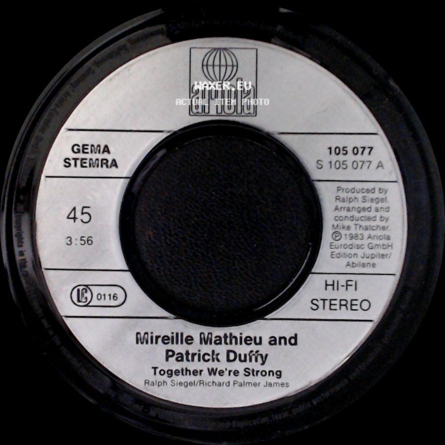 Mireille Mathieu And Patrick Duffy - Something's Going On / Together We're Strong side B