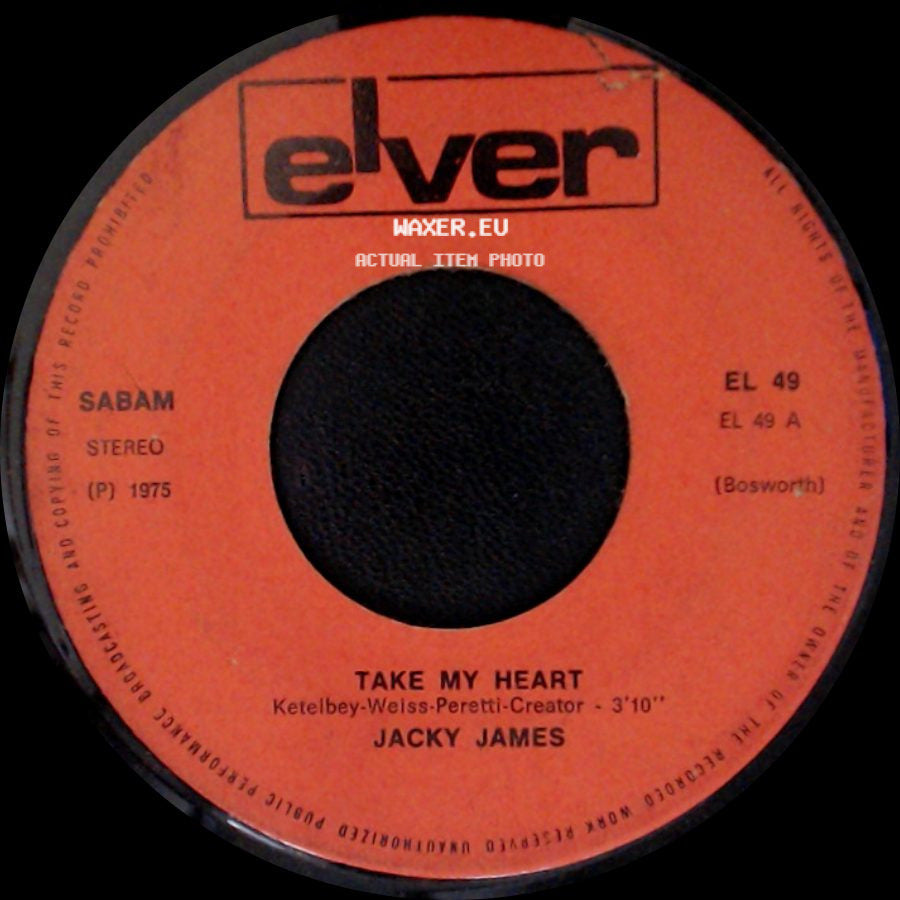 Jacky James - Take My Heart / Moving Like A Superstar side A