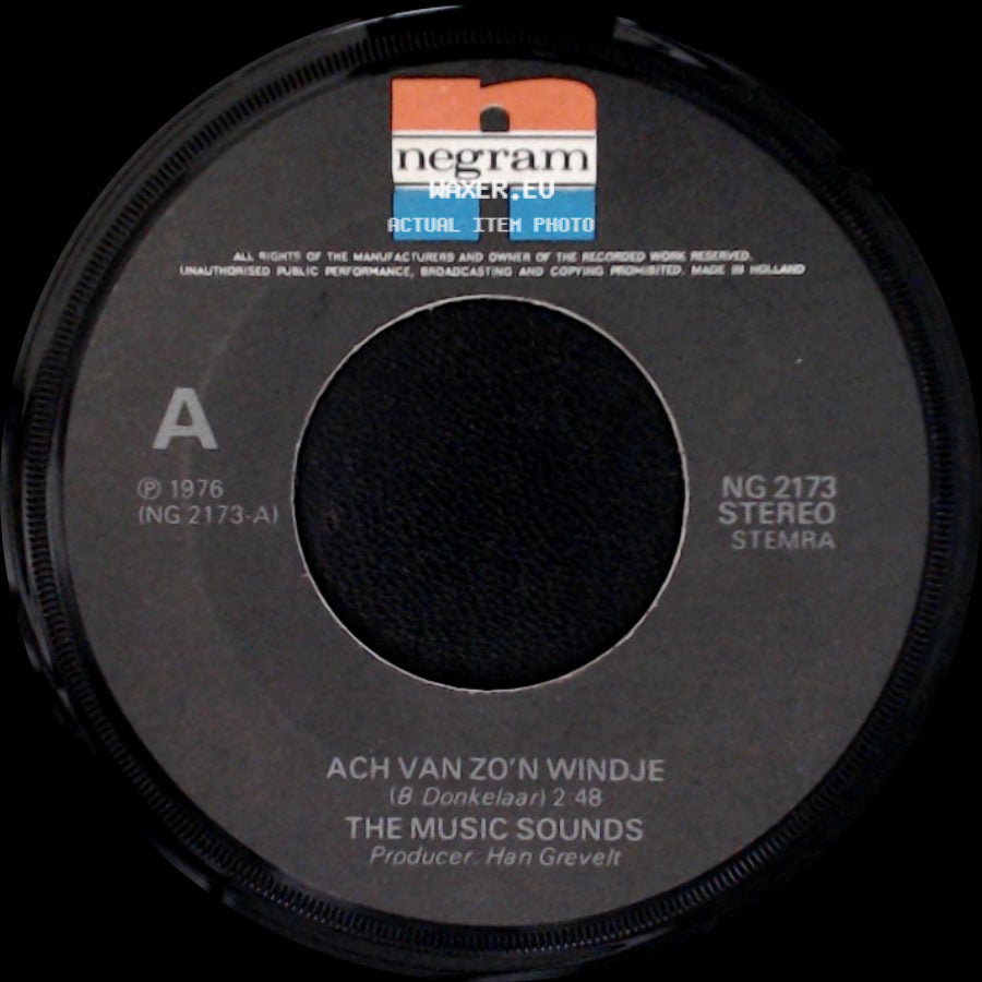 The Music Sounds - André / Ach Van Zo'n Windje side B