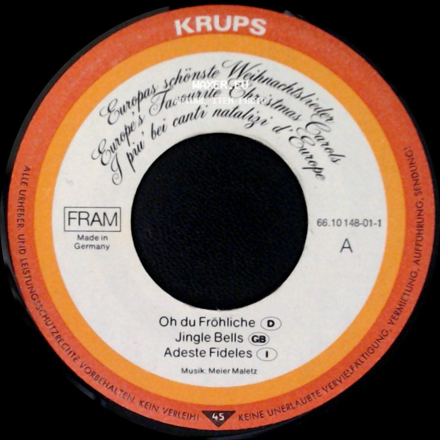 Unknown Artist - Oh Du Fröhliche / Jingle Bells / Adeste Fideles / Unknown Title B side A