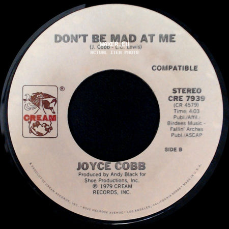 Joyce Cobb - Dig The Gold / Don't Be Mad At Me side B