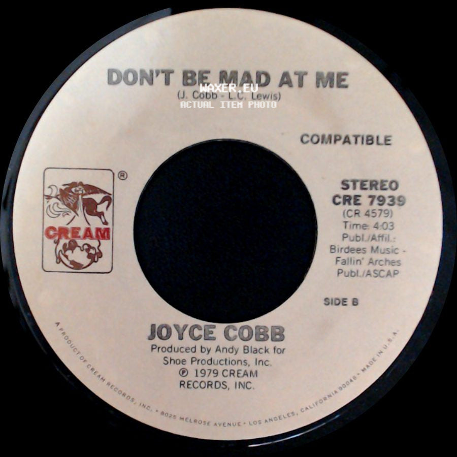 Joyce Cobb - Dig The Gold / Don't Be Mad At Me side B