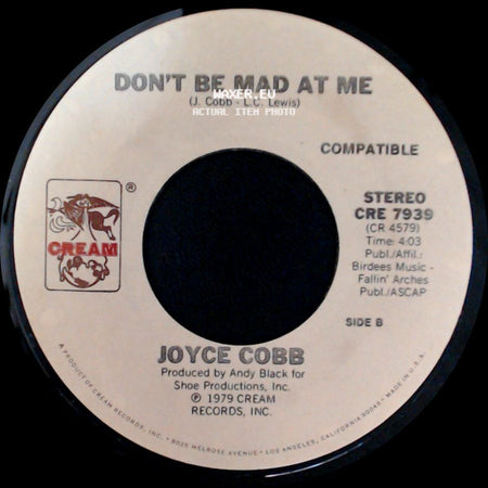Joyce Cobb - Dig The Gold / Don't Be Mad At Me side B