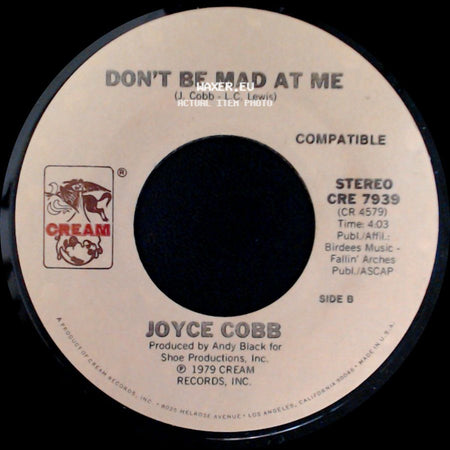 Joyce Cobb - Dig The Gold / Don't Be Mad At Me side B