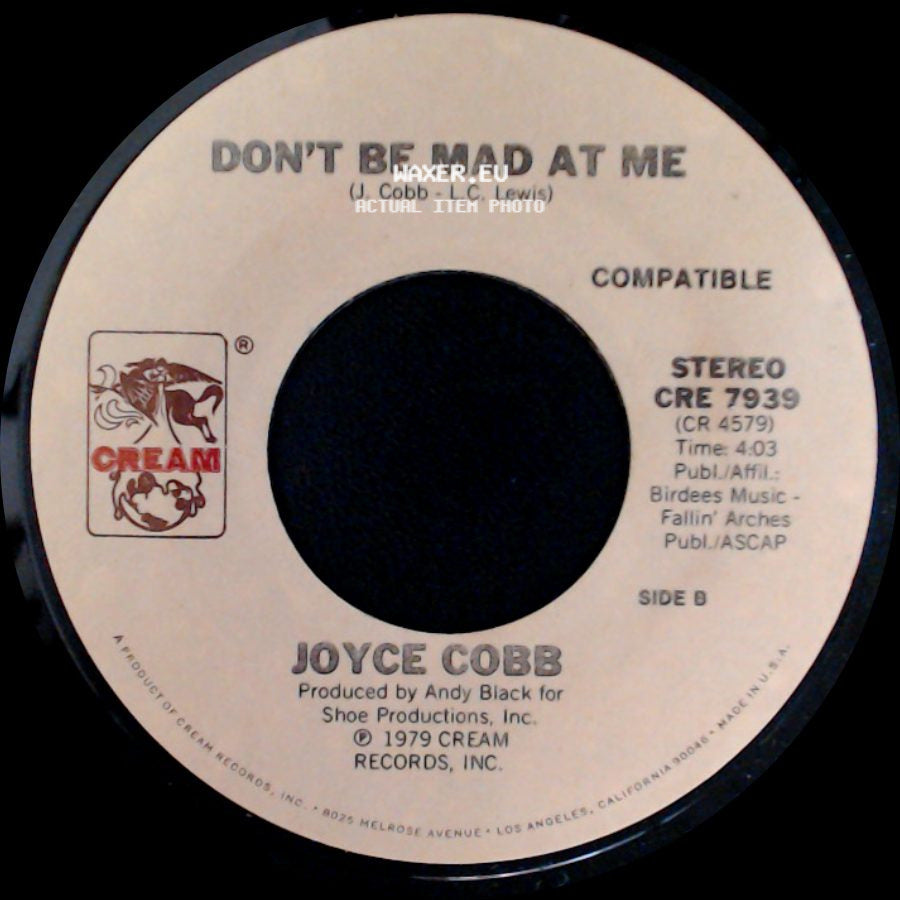 Joyce Cobb - Dig The Gold / Don't Be Mad At Me side B