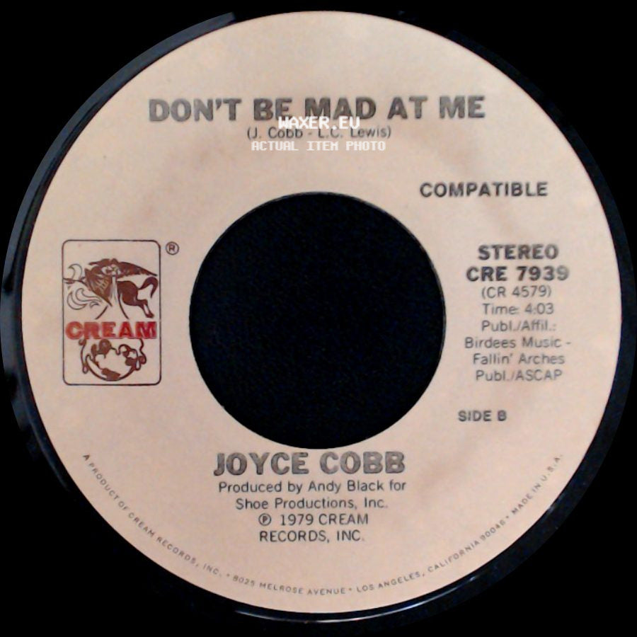 Joyce Cobb - Dig The Gold / Don't Be Mad At Me side B