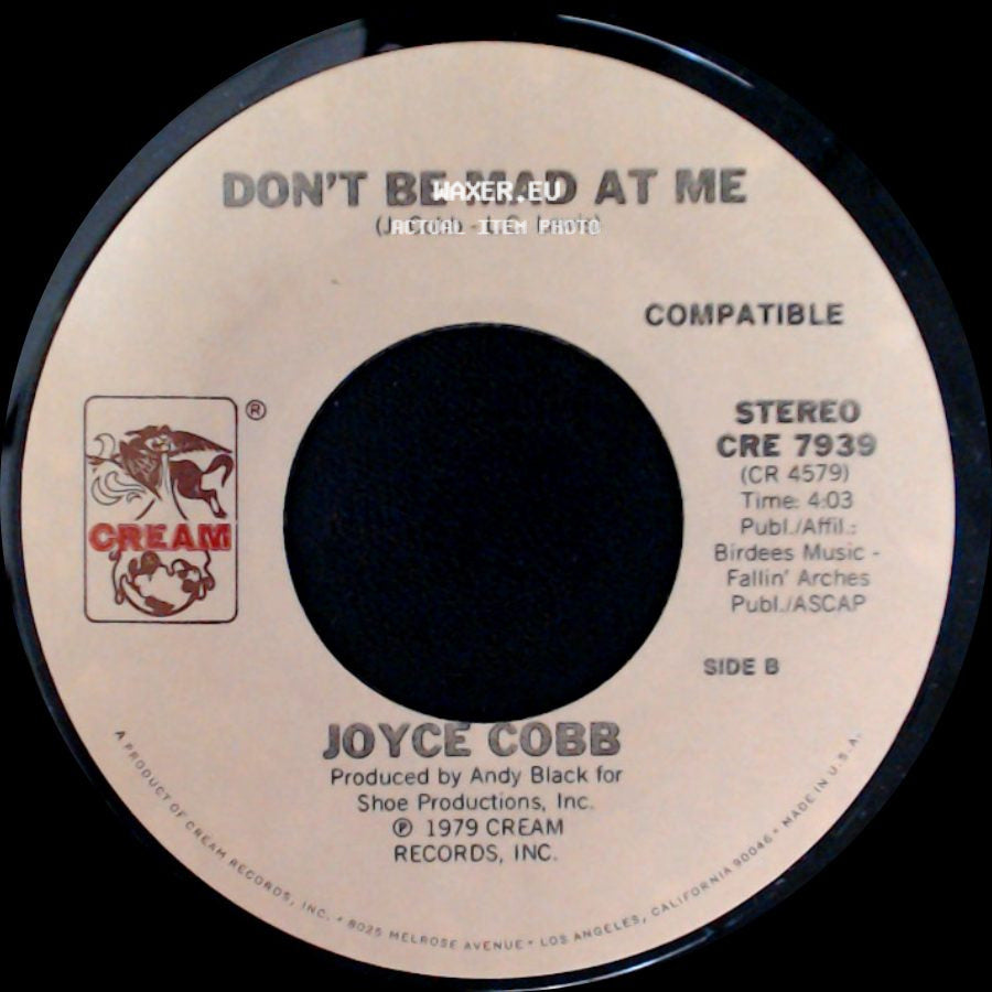 Joyce Cobb - Dig The Gold / Don't Be Mad At Me side B