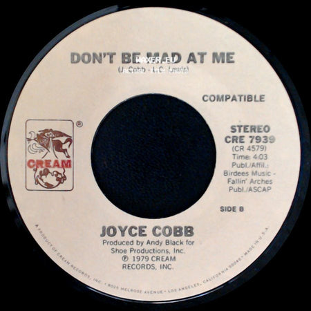 Joyce Cobb - Dig The Gold / Don't Be Mad At Me side B
