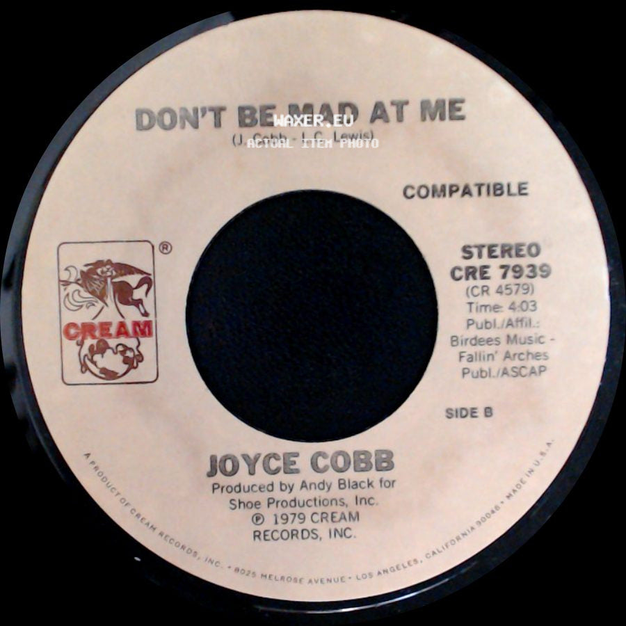 Joyce Cobb - Dig The Gold / Don't Be Mad At Me side B