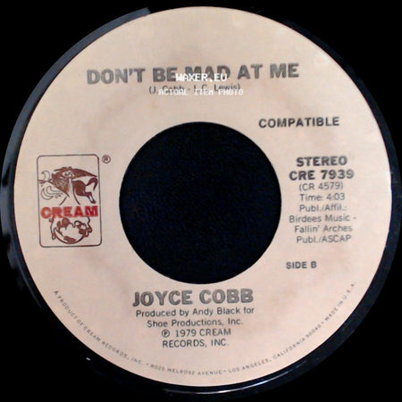 Joyce Cobb - Dig The Gold / Don't Be Mad At Me side B